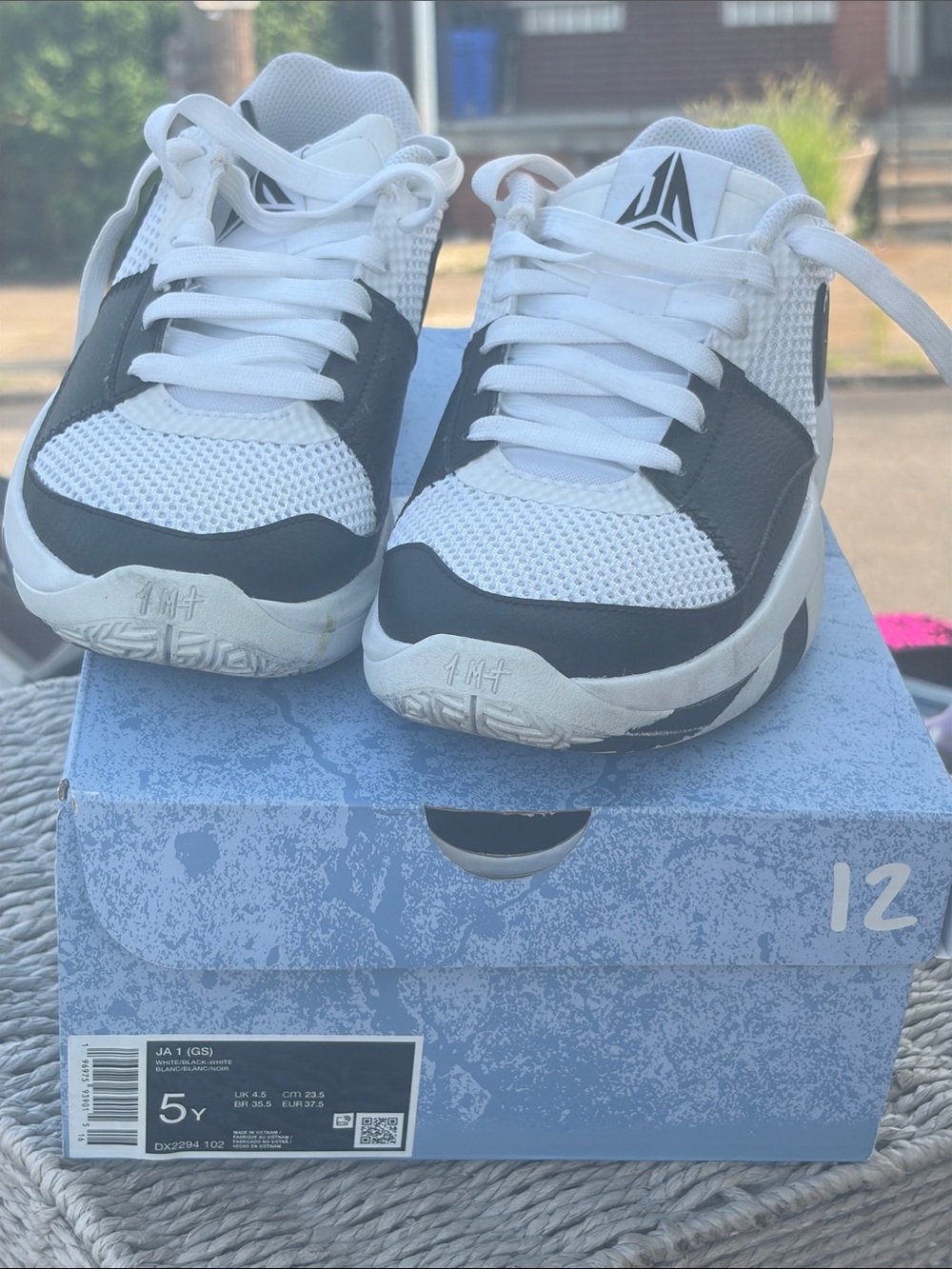 Nike Kids White and Black Sneakers